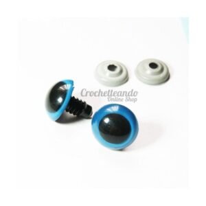 OJOS DE SEGURIDAD COLOR AZUL 16mm (PAR)