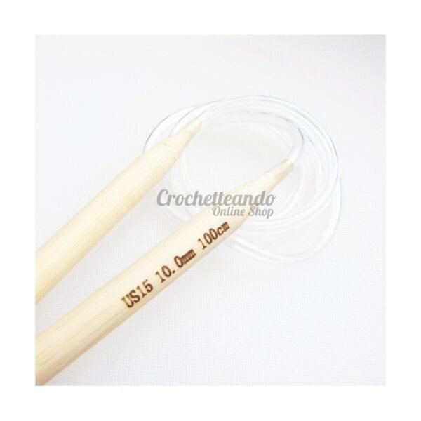 AGUJA DE TEJER CIRCULAR EN BAMBU 10mm
