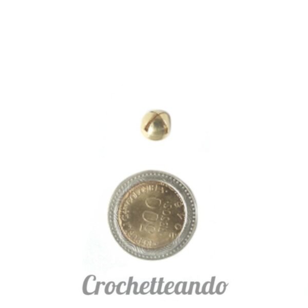 CASCABEL 8MM DORADO X 5UNIDADES
