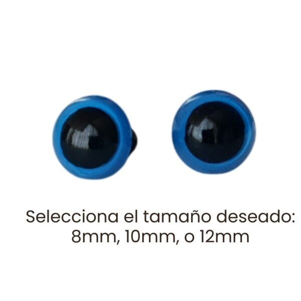 OJOS DE SEGURIDAD COLORES VARIADOS 8mm (PAR) OJOS DE SEGURIDAD COLORES VARIADOS 8mm (PAR)