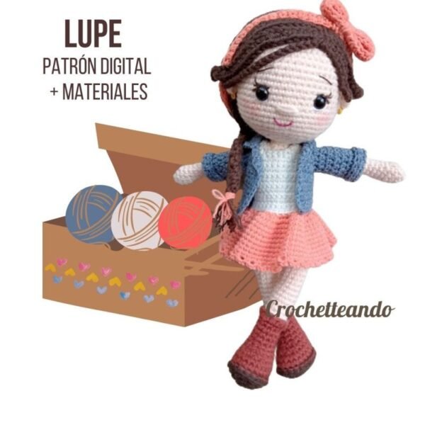 PATRON + MATERIALES LUPE AMIGURUMI