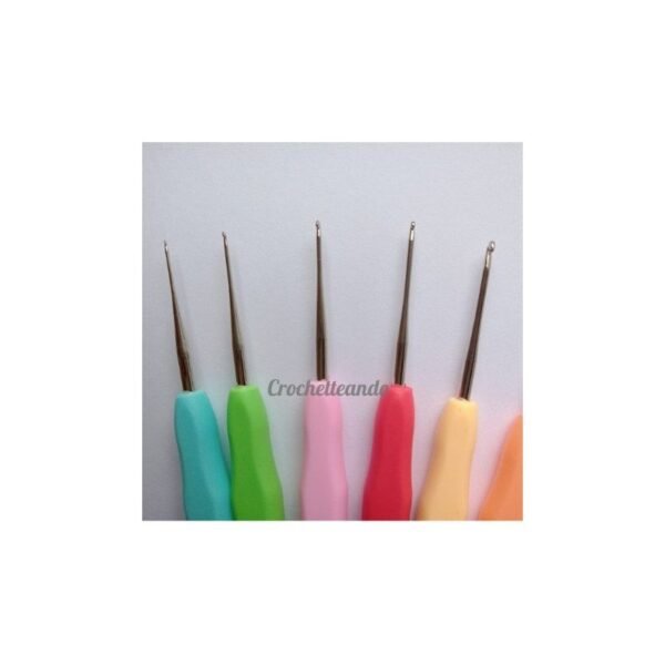 SET 10 GANCHILLOS ALUMINIO Y SILICONA 0.5mm a 2.75mm