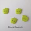 BOTON FORMA DE MANZANA VERDE 15mm BOTON FORMA DE MANZANA VERDE 15mm