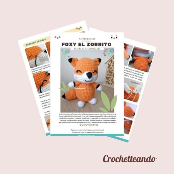 FOXY _PATRON DIGITAL ZORRO AMIGURUMI