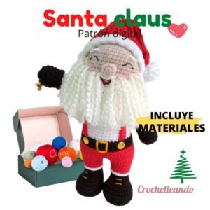 KIT AMIGURUMI: PATRON + MATERIALES SANTA CLAUS