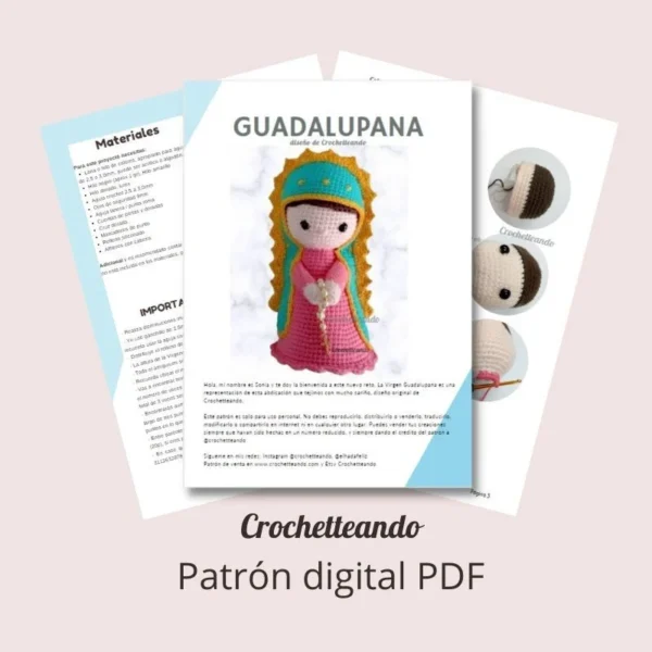 Kit Amigurumi Virgen Guadalupe