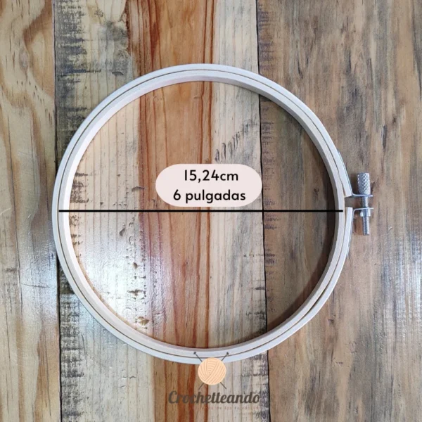 Bastidor Tambor para Bordado 15CM Bambu