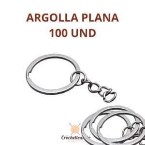 100 ARGOLLAS PARA LLAVERO PLANAS 100 ARGOLLAS PARA LLAVERO PLANAS