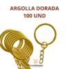 100 ARGOLLAS LLAVERO DORADO PLANAS