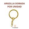 ARGOLLA DORADA LLAVERO PLANA ARGOLLA DORADA LLAVERO PLANA