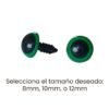 OJOS DE SEGURIDAD VERDE 8, 10 y 12 mm (PAR)