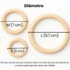 AROS DE MADERA NATURAL Varios tamaños