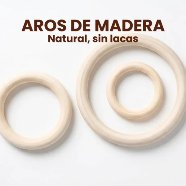 AROS DE MADERA NATURAL Varios tamaños