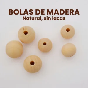 BOLAS DE MADERA NATURAL SIN LACA