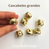 CASCABELES DORADO GRANDE 20MM, PAQ X 5 Und