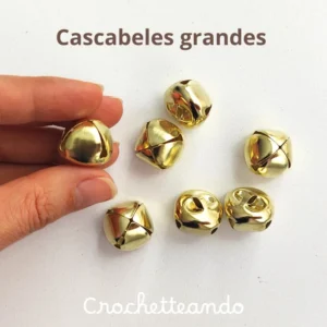 Cascabeles20mm CASCABELES DORADO GRANDE 20MM, PAQ X 5 Und