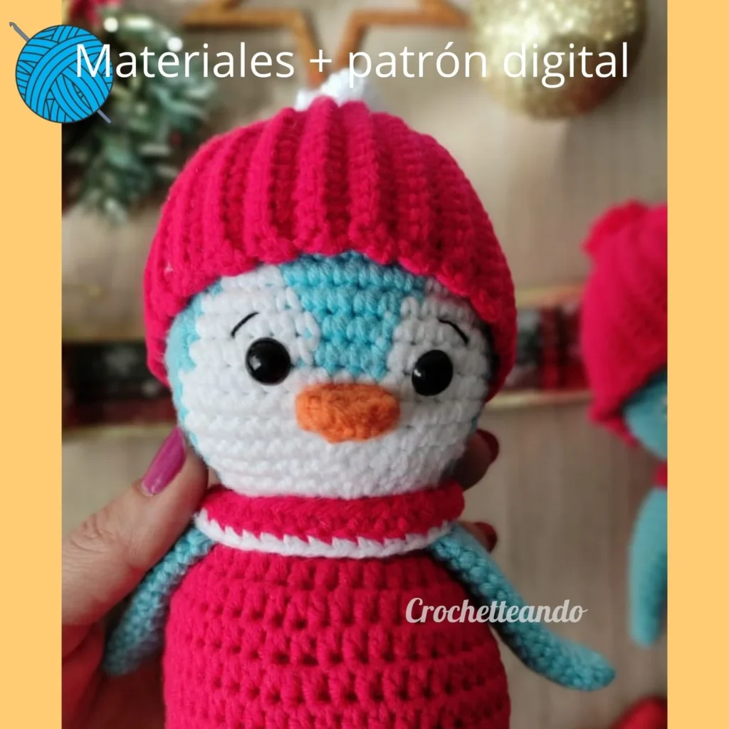 KIT AMIGURUMI: PATRON + MATERIALES PINGUIN