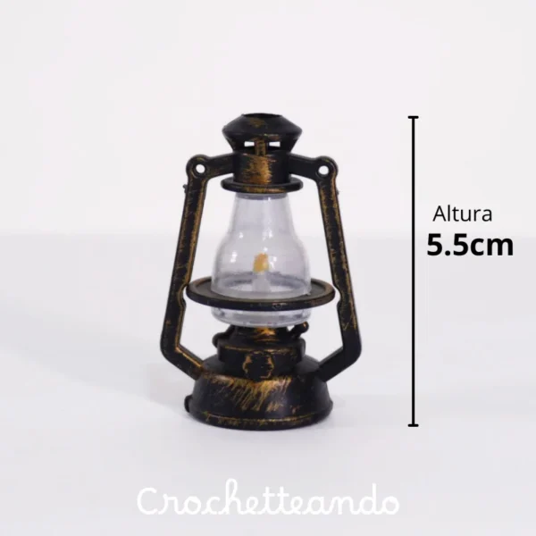 Mini Lámpara Vintage para Amigurumis y Muñecos